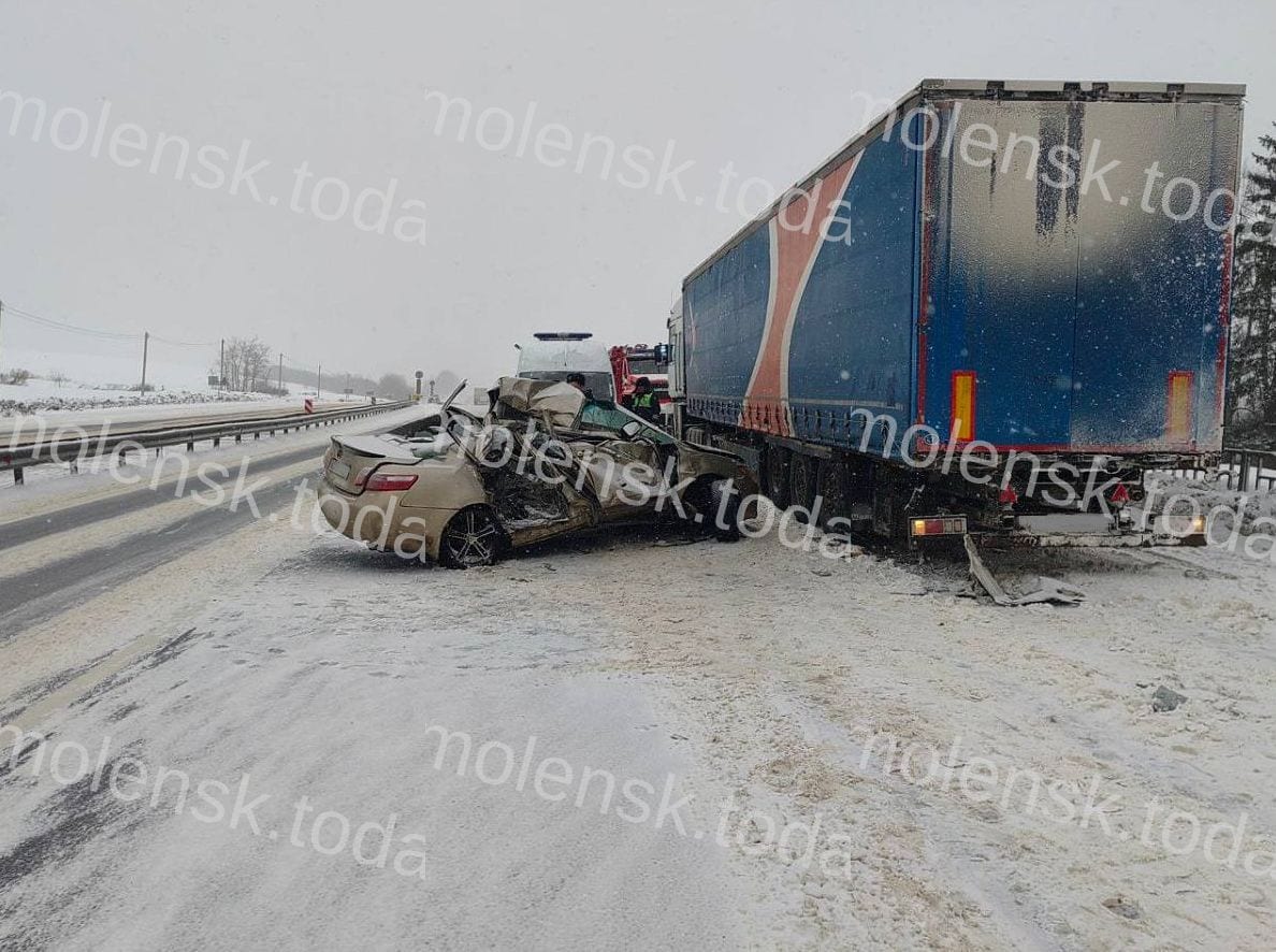 Трагическое ДТП на трассе М-1 в Смоленской области